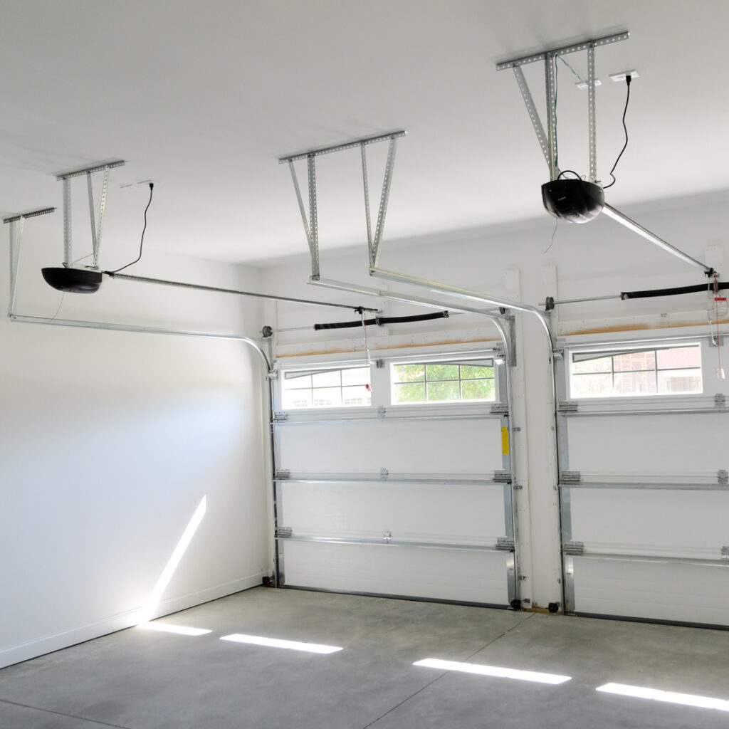 Residential house two car garage interior